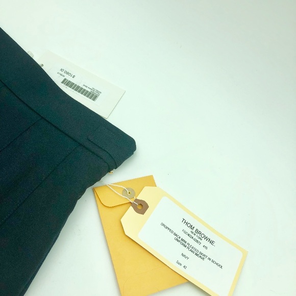 Thom Browne Mini Skirt Pleated Skirt Asymmetrical - Picture 7 of 8